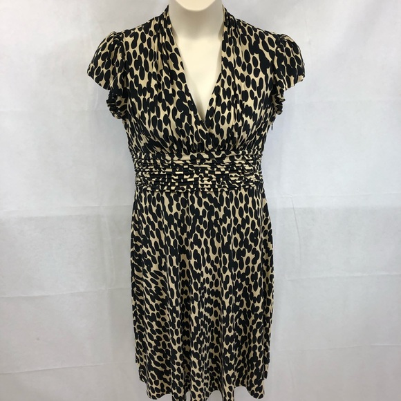 Evan Picone Dresses & Skirts - Evan Picone black & cream spot animal print dress